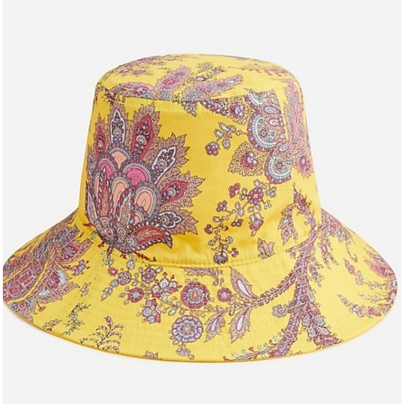 4. J.Crew Reversible bucket hat in Ratti® golden paisley - Picture 2 of 6